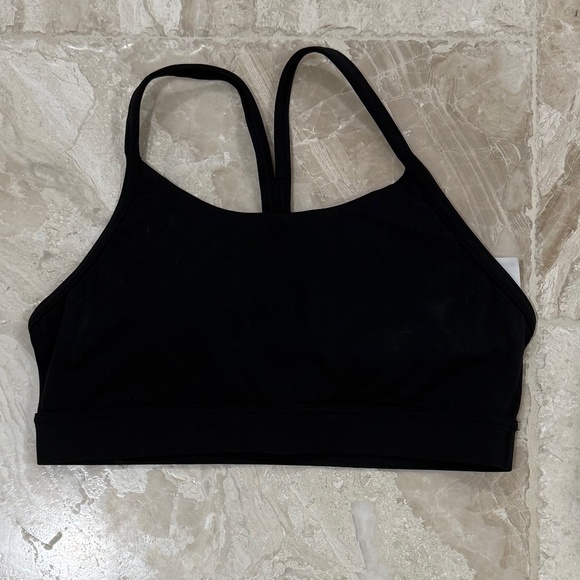 Lululemon Black Flow Y Mid-Support Bra B/C Cup (Size 8) - Picture 3 of 6